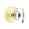 Emtek Windsor Glass Door Knob, Glass Knobset, Lancaster Rosette, Unlacquered Brass (US3NL) Finish