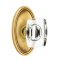 Emtek Windsor Glass Door Knob, Glass Knobset, Oval Rosette, French Antique (US7) Finish