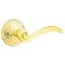Emtek Elan Door Handle, Classic Brass, Lancaster Rosette, Unlacquered Brass (US3NL) Finish