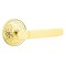 Emtek Milano Door Handle, Classic Brass, Lancaster Rosette, Unlacquered Brass (US3NL) Finish