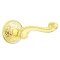 Emtek Rope Door Handle, Designer Brass, Lancaster Rosette, Unlacquered Brass (US3NL) Finish