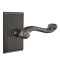Emtek Rope Door Handle, Designer Brass, Rectangular Rosette, Oil Rubbed Bronze (US10B) Finish