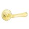 Emtek Wembley Door Handle, Designer Brass, Lancaster Rosette, Unlacquered Brass (US3NL) Finish