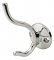 Polished chrome Hafele Hat & Coat Round Hook, 1-1/2 x 3 x 3-5/8"