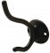 Dark oil-rubbed bronze Hafele Hat & Coat Round Hook, 1-1/2 x 3 x 3-5/8"