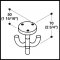 Hafele HEWI, Triple Rotating Ceiling Hook Specs