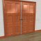 Zero #339W-MS Meeting Stile Applied on Wooden Double Doors