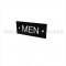 Rockwood Engraved Sign-"MEN" in Black Plastic Finish