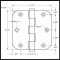 Deltana DTDSB35R5, Plain Bearing, Standard Weight, Brass Hinge Specs