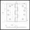 Deltana DTDSB4045, Plain Bearing, Standard Weight, Brass Hinge Specs
