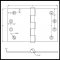 Deltana DTDSB4060U10B, Standard Weight, Wide Throw Hinge Specs
