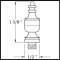 Deltana DTDSUT, Solid Brass, Urn Tip Specs
