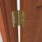 Deltana DTCSB4540SN, Plain Bearing, Standard Weight, Brass Hinge on a Wooden Door