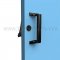 Falcon 1993 Exit Device with Door Pull and Cylinder in Black Painted Aluminum Finish 