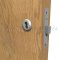 Hager 3902SFIC Mortise Cylinder for SFIC Keyway in US26 Finish applied to Mortise Lock on Door