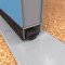 NGP 113N Door Shoe Sweep, L Shaped Aluminum Casing with .75" Neoprene Seal for Hollow Metal Doors in DKB Finish applied to Hollow metal door