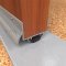 NGP 119N Door Shoe Sweep, U Shaped Aluminum Casing with Rain Drip and .75" Neoprene Seal in MIL Finish applied to bottom of door