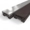 NGP 12T6 Door Shoe Sweep, Aluminum Track with Two .5625" Thermoplastic Triple Fin Seals