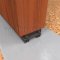 NGP 12T6 Door Shoe Sweep, Aluminum Track with Two .5625" Thermoplastic Triple Fin Seals in DKB Finish applied to bottom of door