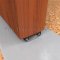 NGP 12V Door Shoe Sweep, Aluminum Casing with .5" Vinyl Seal in Dark Bronze Finish applied to bottom of door