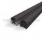 NGP 136N Meeting Stile, Mortised Aluminum Track with .25" NGP-TPV Bulb Seal