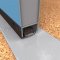 NGP 313V Door Shoe Sweep, L Shaped Aluminum Casing with .1875" Vinyl Finned Seal for Hollow Metal Doors in DKB Finish applied to bottom of door
