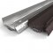 NGP 319EV Door Shoe Sweep, U Shaped Aluminum Casing with Rounded Edges, Rain Drip, and .4375" Vinyl Finned Seal