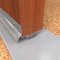 NGP 319EV Door Shoe Sweep, U Shaped Aluminum Casing with Rounded Edges, Rain Drip, and .4375" Vinyl Finned Seal in MIL Finish applied to bottom of door