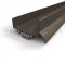 NGP 319EV Door Shoe Sweep, U Shaped Aluminum Casing with Rounded Edges, Rain Drip, and .4375" Vinyl Finned Seal in DKB Finish