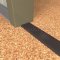 NGP 411 Utility Threshold in DKB Finish applied to floor of door entrance