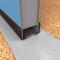 NGP 5V Door Shoe Sweep, U Shaped Aluminum Casing with .25" Vinyl Seal in DKB Finish applied to bottom of door