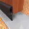 GP 679 Door Sweep, 1" Aluminum with Snap-On Cover and 1" Nylon Brush in DKB Finish applied to bottom of door
