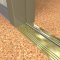 NGP 896 Latching Panic Exit Threshold in BR Finish with Vinyl Seal applied to floor of door entrance