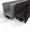 NGP 92NWH Door Shoe Sweep, U Shaped Aluminum with 2" Kickplate and .75" Neoprene and Nylon Brush Seals