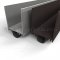NGP 92N Door Shoe Sweep, U Shaped Aluminum with 2" Kickplate and .75" Neoprene Seal