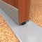 NGP 92N Door Shoe Sweep, U Shaped Aluminum with 2" Kickplate and .75" Neoprene Seal in Anodized Aluminum applied to door