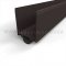 NGP 92N Door Shoe Sweep, U Shaped Aluminum with 2" Kickplate and .75" Neoprene Seal in DKB Finish