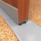 NGP 92T6 Door Shoe Sweep, U Shaped Aluminum with 2" Kickplate and Two .5625" Thermoplastic Triple Fin Seals in Anodized Aluminum Finish applied to bottom of door