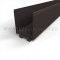 NGP 92T6 Door Shoe Sweep, U Shaped Aluminum with 2" Kickplate and Two .5625" Thermoplastic Triple Fin Seals in DKB Finish