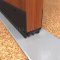 GP 92TWH Door Shoe Sweep, U Shaped Aluminum with 2" Kickplate and a .6875" Nylon Brush and Thermoplastic Triple Fin Seal in DKB Finish applied to door