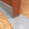 NGP 92V Door Shoe Sweep, U Shaped Aluminum with 2" Kickplate and a .5" Vinyl Seal in Anodized Aluminum Finish applied to bottom of door