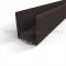 NGP 92V Door Shoe Sweep, U Shaped Aluminum with 2" Kickplate and a .5" Vinyl Seal in DKB Finish