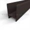 NGP 92WH Door Shoe Sweep, U Shaped Aluminum with 2" Kickplate and a .6875" Nylon Brush Seal in DKB Finish