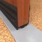 NGP 99NWH Door Shoe Sweep, U Shaped Aluminum with 2.75" Rigid Kickplate and .75" Neoprene and Nylon Brush Seal in DKB Finish applied to bottom of door