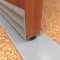 NGP 99N Door Shoe Sweep, U Shaped Aluminum with 2.75" Kickplate and .75" Neoprene Seal in Anodized Aluminum Finish applied to bottom of door