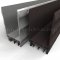 NGP 99TWH Door Shoe Sweep, U Shaped Aluminum with 2.75" Rigid Kickplate and .6875" Nylon Brush and Thermoplastic Triple Fin Seals