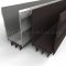 NGP 99T Door Shoe Sweep, U Shaped Aluminum with 2.75" Rigid Kickplate and .6875" Thermoplastic Triple Fin Seal