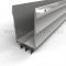 NGP 99T Door Shoe Sweep, U Shaped Aluminum with 2.75" Rigid Kickplate and .6875" Thermoplastic Triple Fin Seal in Anodized Aluminum Finish