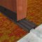 Pemko 236 Carpet Divider on Carpet with Wooden Door