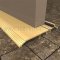 pemko 254 x226FG Thermal Break Threshold Gold Anodized with Vinyl Seal installed on Door